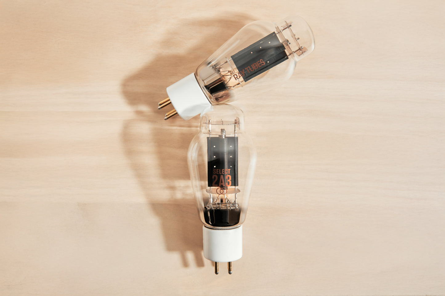 Vacuum tube on a beige background